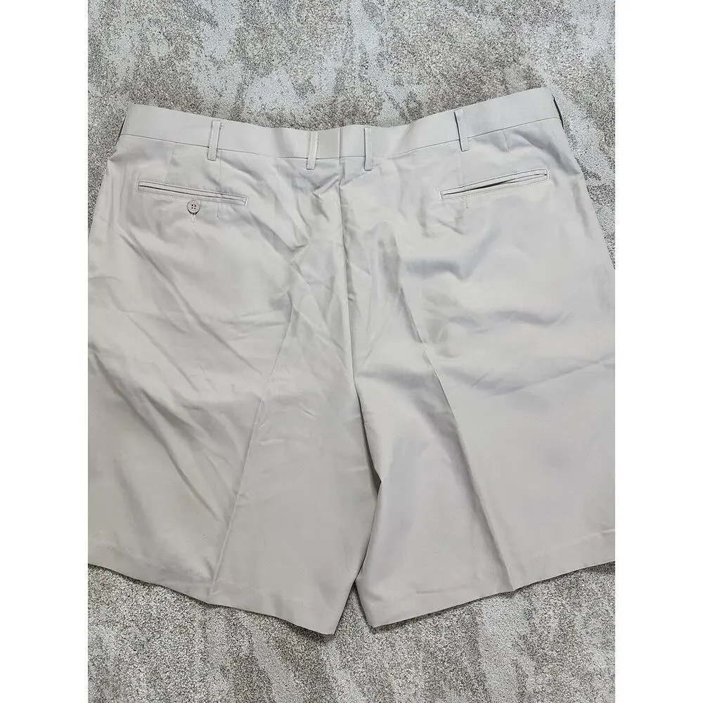 Boast U.S.A Men’s Beige Chino Shorts Big & Tall Size‎ 46 Front Pleated NWT